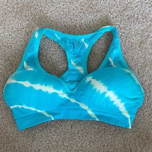 turquoise push-up sports bra - medium